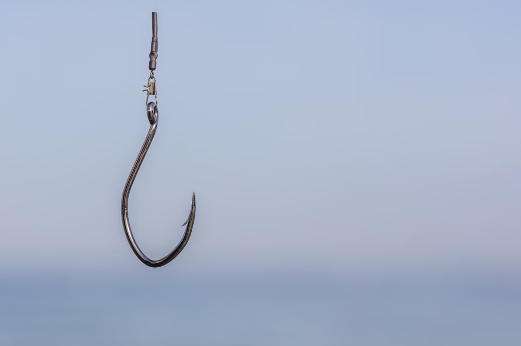 Hameçon de pêche imageant le phishing